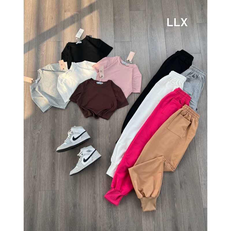 Set áo crotop + quần bô thể thao