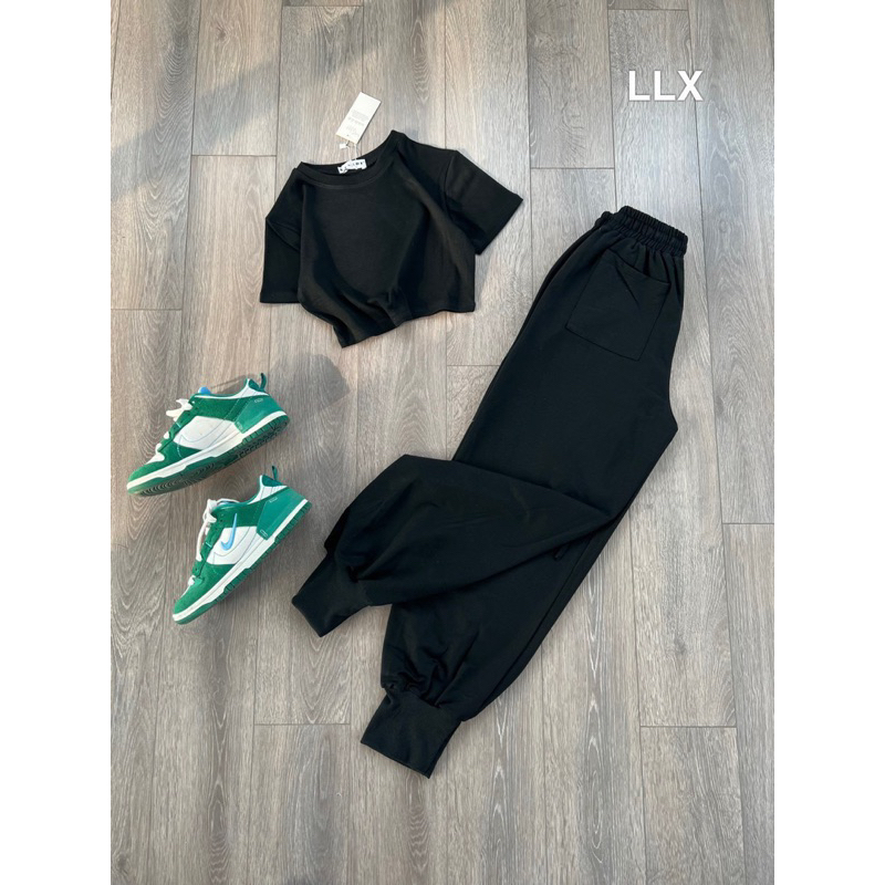 Set áo crotop + quần bô thể thao