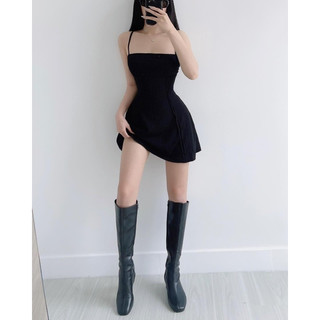 Đầm body 2 dây viền sóng
