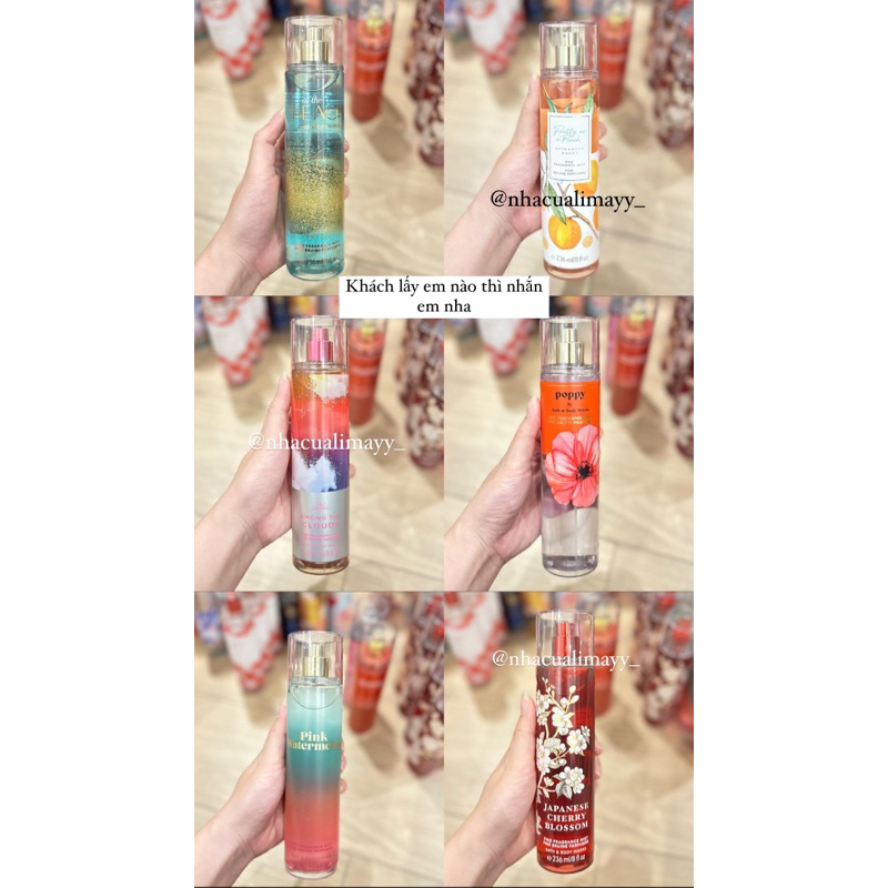 Xịt thơm toàn thân Bath&BodyWorks
