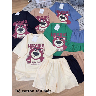 Set bộ đùi chất cotton su - gấu hey