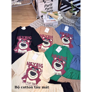 [ Rẻ vô địch ] Set bộ đùi chất cotton su - gấu hey