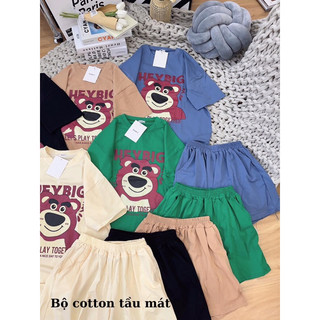 [ Rẻ vô địch ] Set bộ đùi chất cotton su - gấu hey