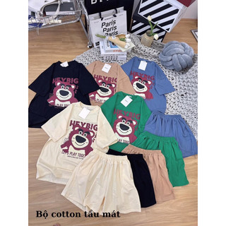 [ Rẻ vô địch ] Set bộ đùi chất cotton su - gấu hey
