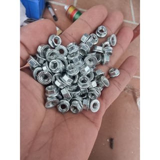 50 ê cu liền long đen m10x1.25 ren mịn cho xe máy