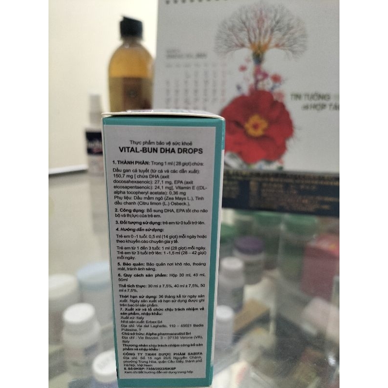 VITAL-BUN DHA DROPS bổ sung DHA từ Dầu gan cá