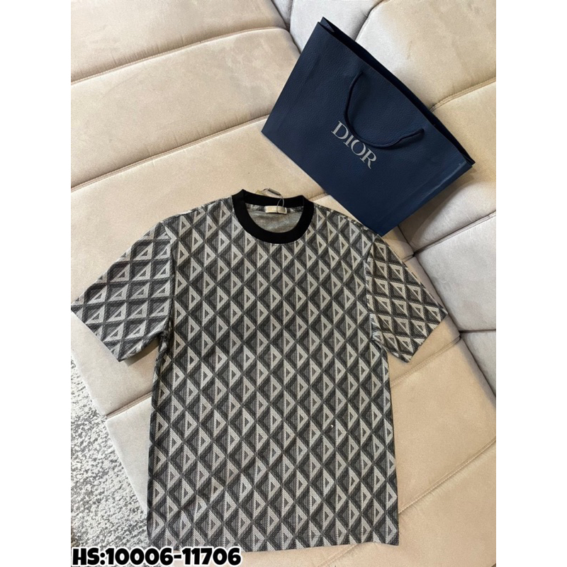 Áo phông Dior phối logo vải dệt Tàu hàng thời trang QC cao cấp ( Ảnh thật 100%)