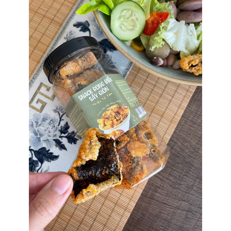 Snack Rong Biển Sấy THIỆN TỪ TÂM Ăn Vặt Chay Ngon Giòn Rụm Khó Cưỡng Hũ 100G