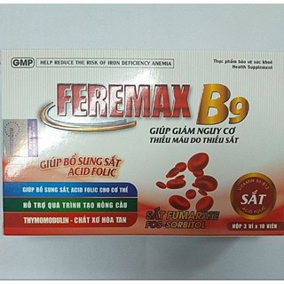 FEREMAX B9 giảm nguy cơ thiếu máu do thiếu sắt