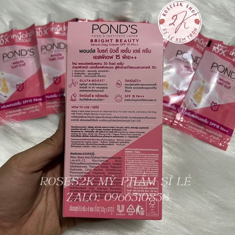 Hộp Ponds Gói 6 tuýp Hàng Chuẩn Thái Lan-Roses2k