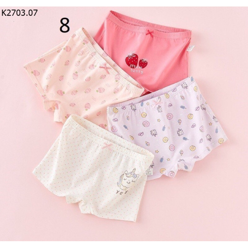 SET 4 QUẦN CHIP ĐÙI BÉ GÁI SIZE ĐẠI 17-48kg DÀNH CHO BÉ GÁI 3-16 tuổi