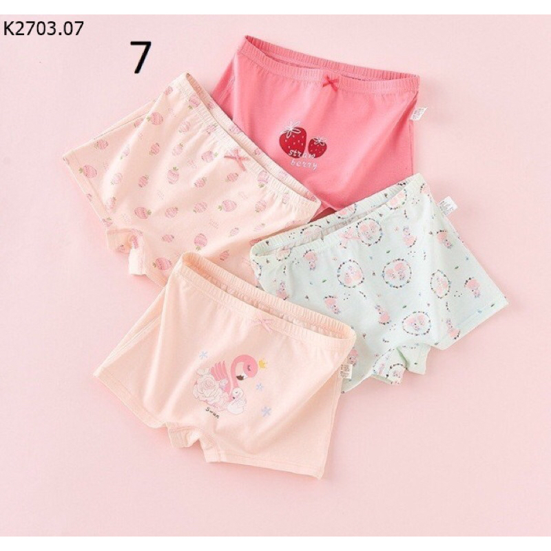 SET 4 QUẦN CHIP ĐÙI BÉ GÁI SIZE ĐẠI 17-48kg DÀNH CHO BÉ GÁI 3-16 tuổi