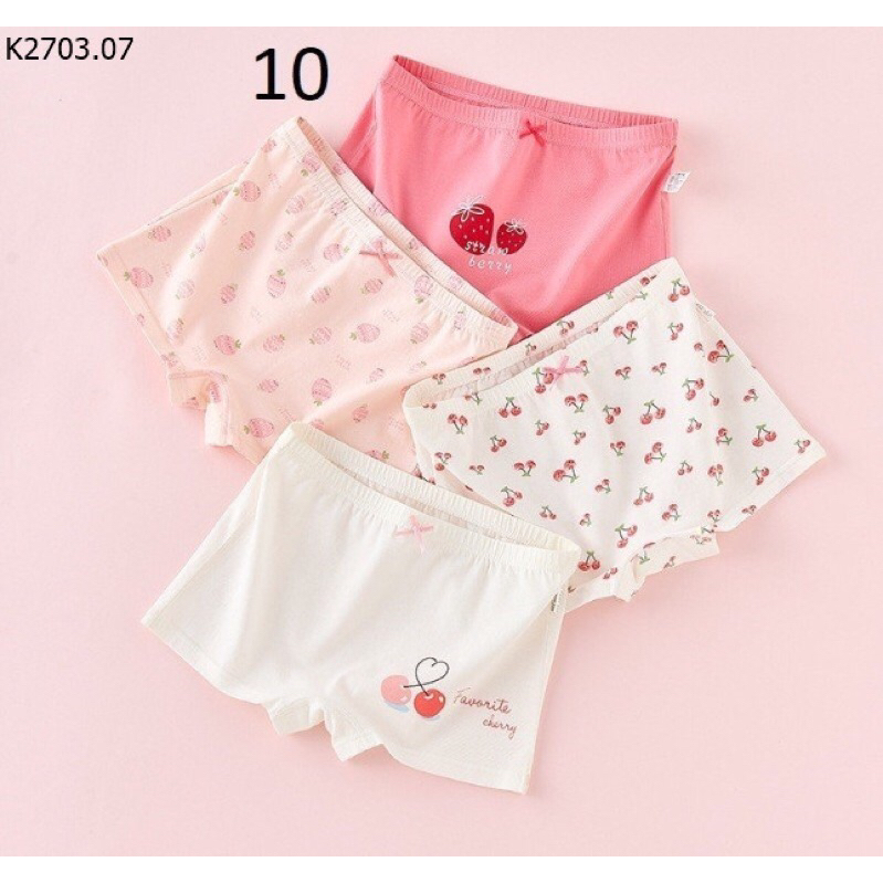 SET 4 QUẦN CHIP ĐÙI BÉ GÁI SIZE ĐẠI 17-48kg DÀNH CHO BÉ GÁI 3-16 tuổi