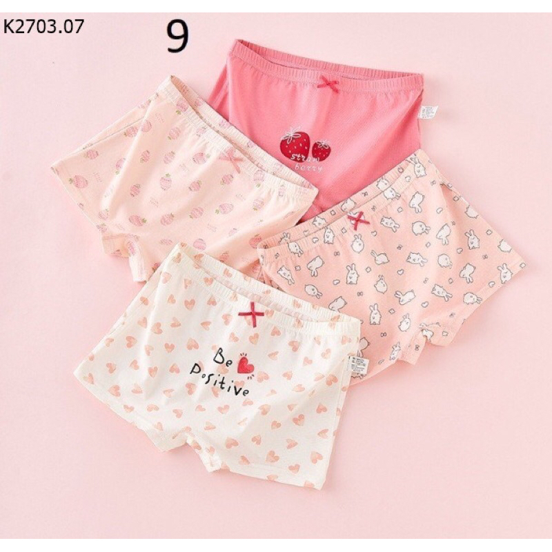 SET 4 QUẦN CHIP ĐÙI BÉ GÁI SIZE ĐẠI 17-48kg DÀNH CHO BÉ GÁI 3-16 tuổi