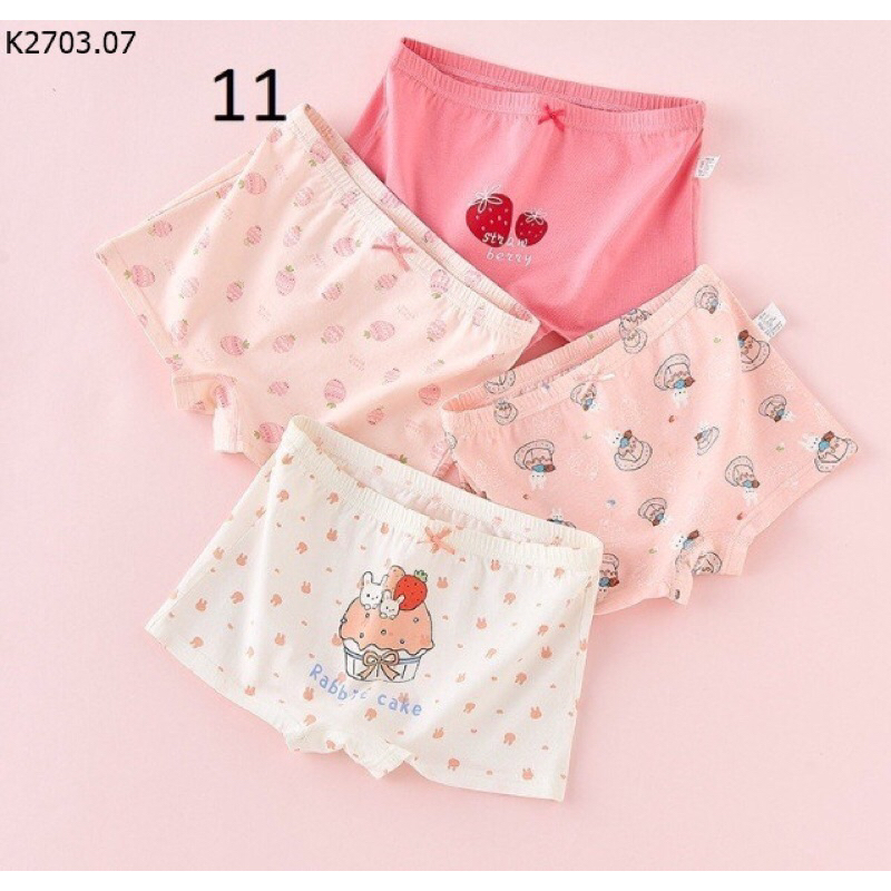 SET 4 QUẦN CHIP ĐÙI BÉ GÁI SIZE ĐẠI 17-48kg DÀNH CHO BÉ GÁI 3-16 tuổi