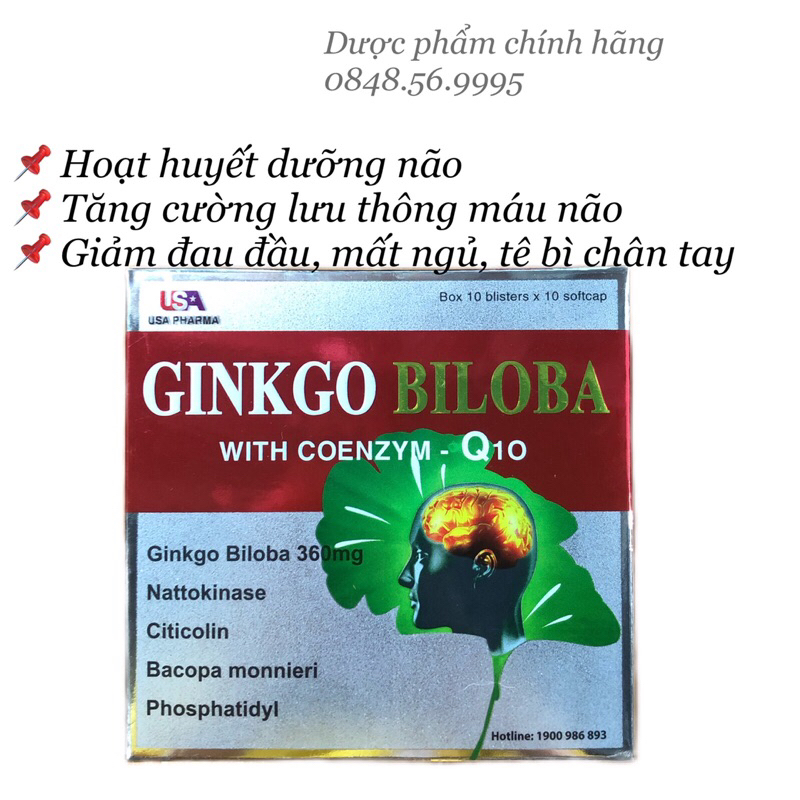 Hoạt huyết dưỡng não GINKGO BILOBA với Coenzyme Q10