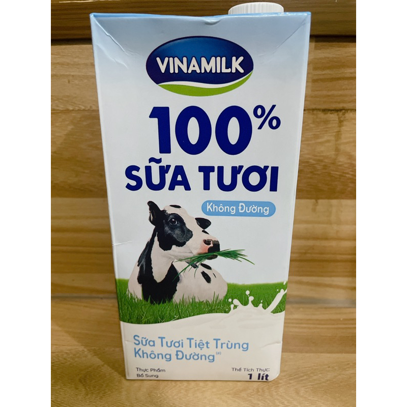 Sữa tươi tiệt trùng Vinamilk Không đường hộp 1L