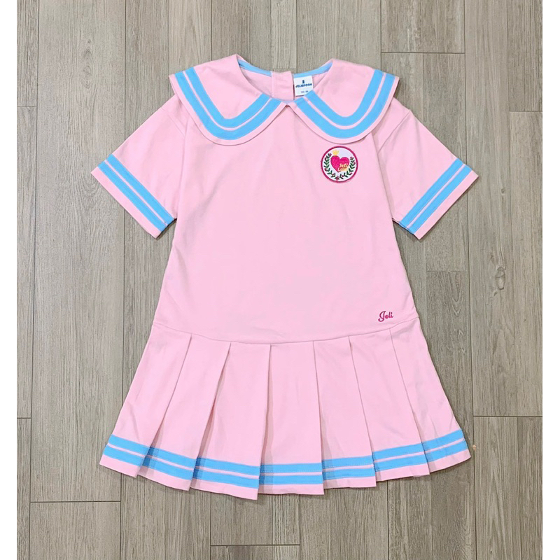 Đầm Jelispoon Việt Nam xuất Hàn phối xếp ly bé gái