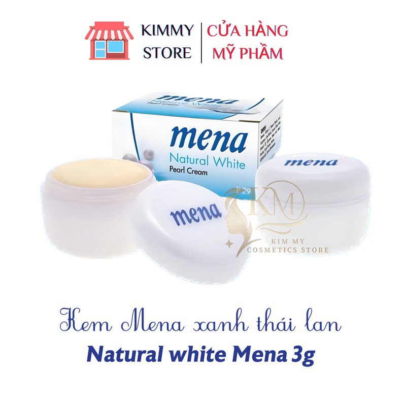 01 hộp kem dưỡng trắng da Mena xanh Thái Lan 3g | BigBuy360 - bigbuy360.vn