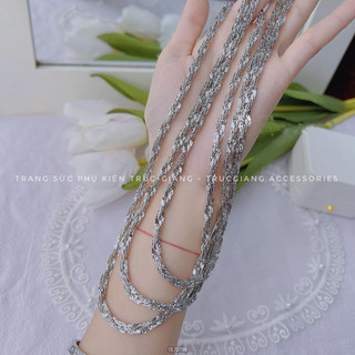 Dây chuyền Xi Bạch Kim Trắng 💎