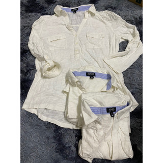 Áo sơ mi thun lỗi dơ, màu size l , v1:110, còn giãn