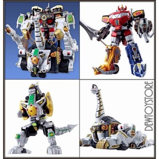 Mô hình đồ chơi siêu nhân khủng long minipla SMP Bandai.Smp. full set Megazord + Dragonzord + Titanus.