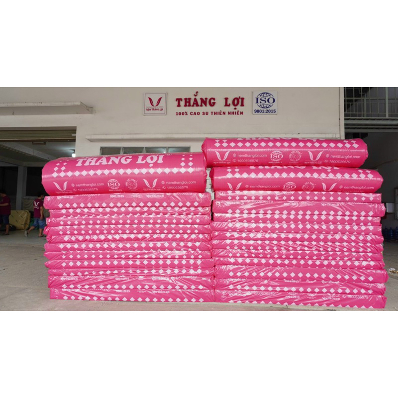 Nệm cao su 100% thiên nhiên thắng lợi  bảo hành 15năm miễn phí giao hàng