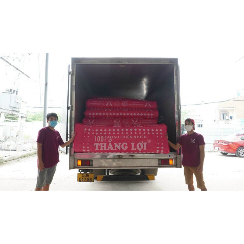 Nệm cao su 100% thiên nhiên thắng lợi  bảo hành 15năm miễn phí giao hàng