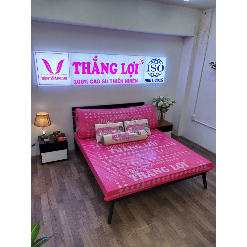 Nệm cao su 100% thiên nhiên thắng lợi  bảo hành 15năm miễn phí giao hàng