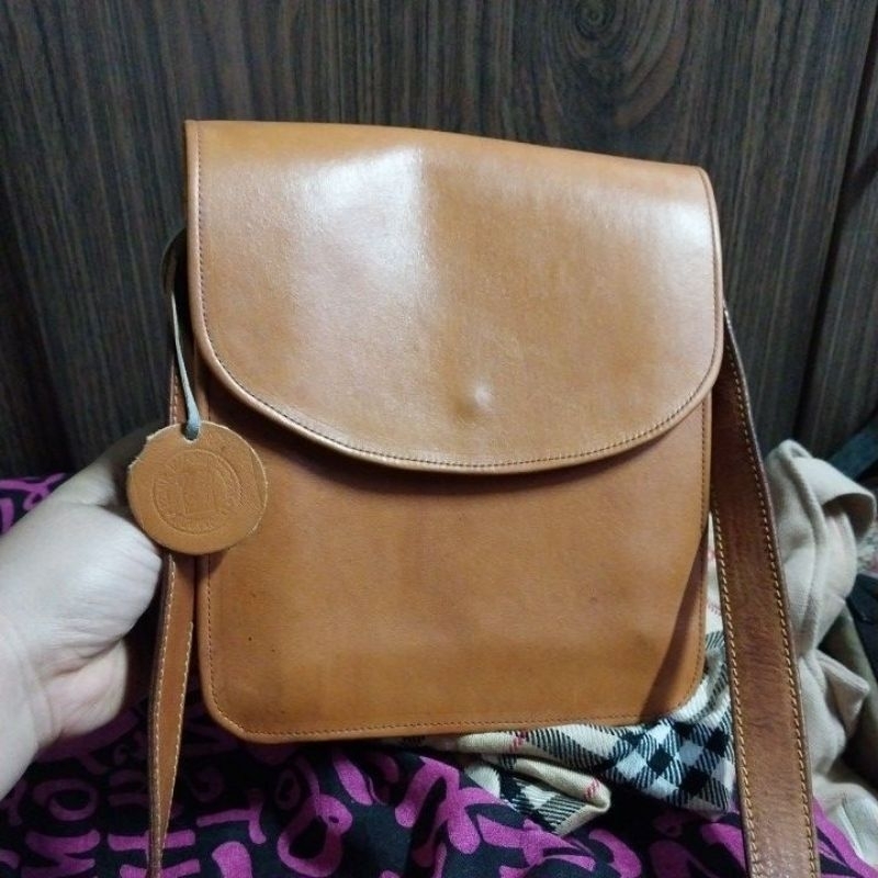 Túi đeo chéo nam da bò si Nhật mới keng size 20x22, đựng điện thoại ví tiền ipad