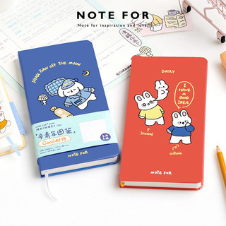 Sổ tay note for slim sổ tay bullet journal ruột caro bìa cứng hình thỏ và cún mẫu 2023