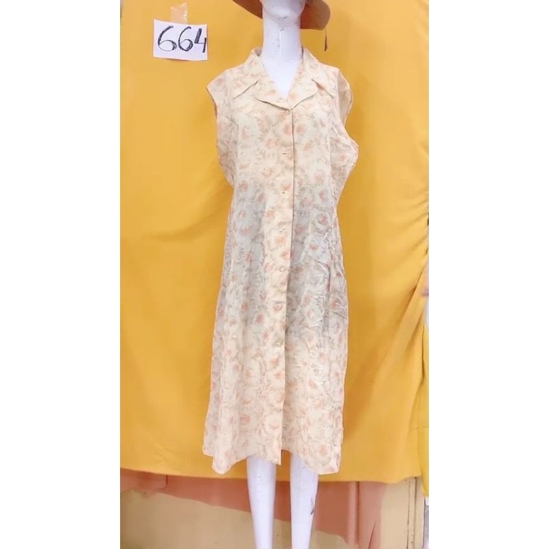 đầm voan cát cổ điển size L/XL. S664