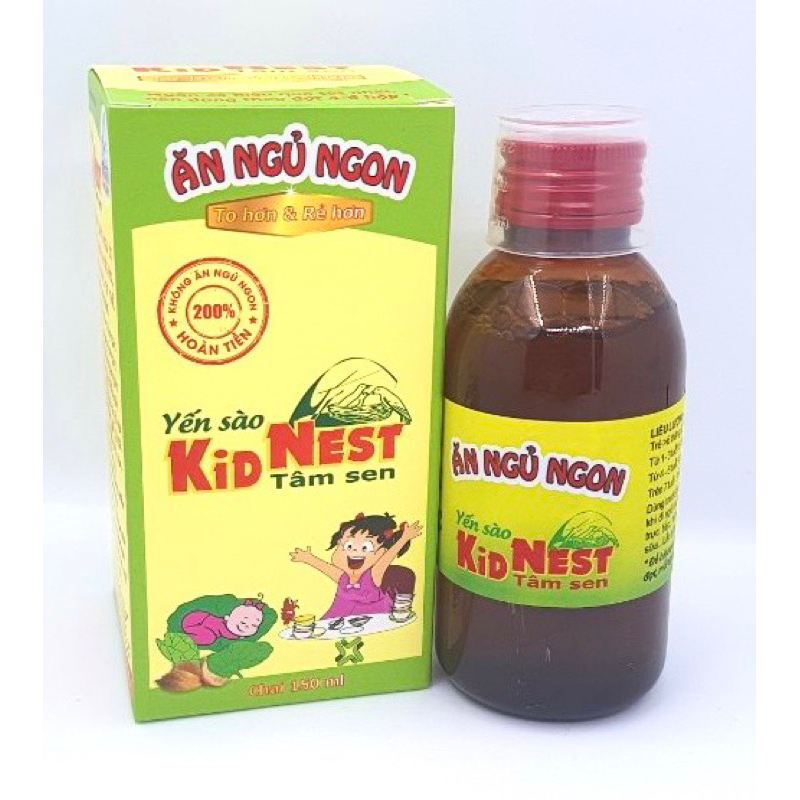 SIRO YẾN SÀO KID NEST TÂM SEN - SIRO ĂN NGỦ NGON GOD HEALTH 120ML - KHÔNG TEM 5K