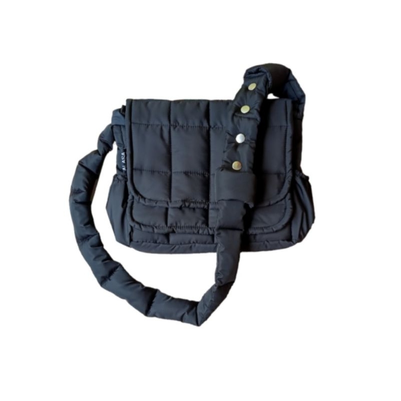 Túi đeo chéo chần bông HAI NẮP SƯỜN dainystore