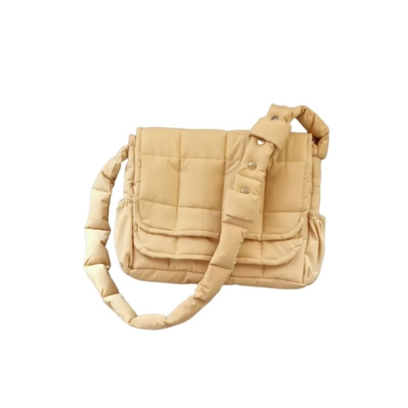 Túi đeo chéo chần bông HAI NẮP SƯỜN dainystore