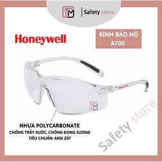 KÍnh bảo hộ Honeywell A700 màu trắng,kính chính hãng chống bụi