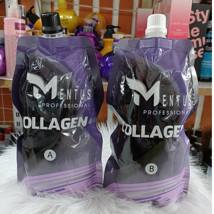 Cặp Nhuộm Đen Thảo Dược Siêu Phủ Bạc Mentus Collagen 700ML*2