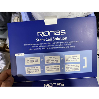 Tế Bào Gốc Ronas Stem Cell Solution Phục Hồi , Tái Tạo Da Hàn Quốc ( 1 hộp )
