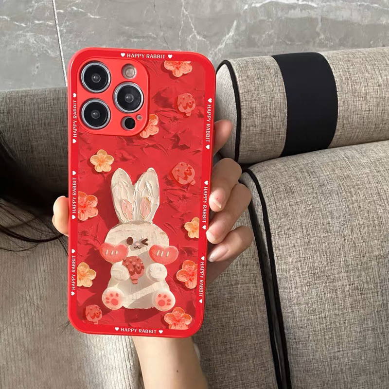 Ốp Iphone thỏ dâu | BigBuy360 - bigbuy360.vn