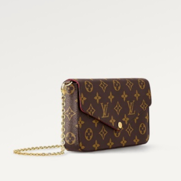 🎊Louis Vuitton / Pochette Félicie túi dây xích ba trong một dành cho nữ / chính hãng 100%