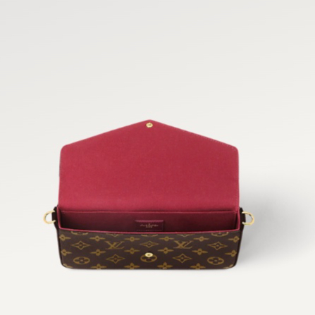 🎊Louis Vuitton / Pochette Félicie túi dây xích ba trong một dành cho nữ / chính hãng 100%
