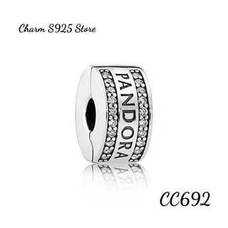CHARM PAN ALE KHOÁ CHẶN CLIP AN TOÀN ĐÍNH ĐÁ KHẮC LOGO BẠC S925 THUẦN KHIẾT HÀNG CAO CẤP