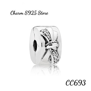 ( HÀNG CAO CẤP ) CHARM PAN ALE BẠC S925 THUẦN KHIẾT KHOÁ CHẶN NƠ ĐÍNH ĐÁ