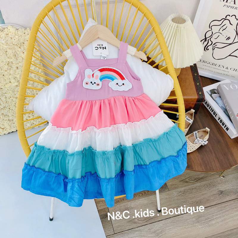 Váy bé gái cầu vồng