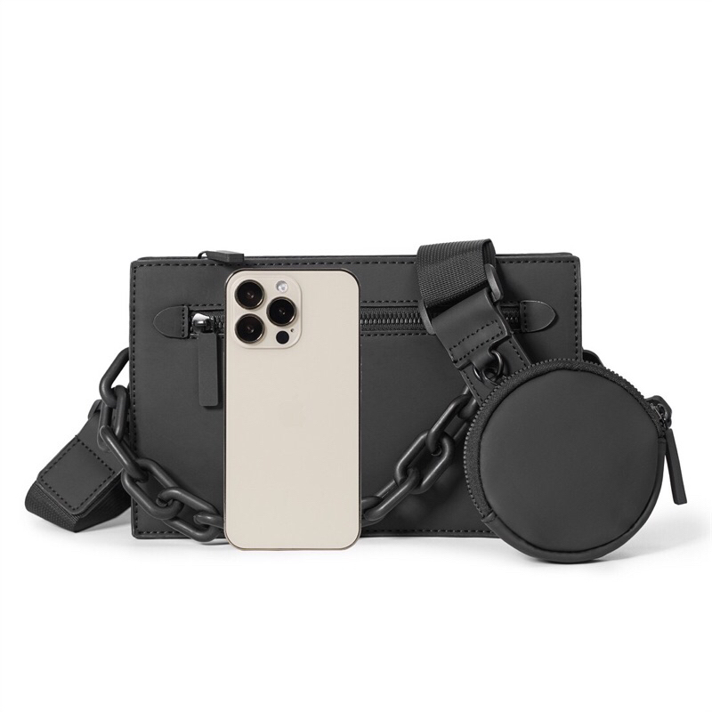 Túi đeo chéo ,túi đeo vai nam nữ hộp vuông da pu cao cấp thời trang Hàn quốc TDC01