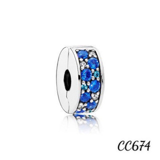 CHARM PAN ALE KHOÁ CHẶN ĐÍNH ĐÁ BẠC S925 THUẦN KHIẾT HÀNG CAO CẤP