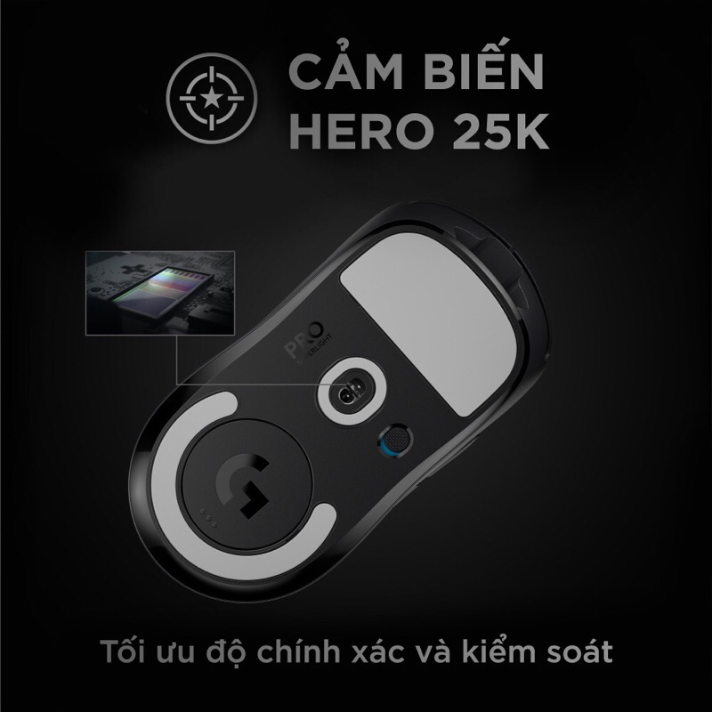 Chuột game không dây Logitech G Pro X Superlight - Siêu nhẹ, 5 nút lập trình, pin lâu