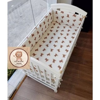 Trọn bộ quây đệm cũi cho bé (may theo kích thước yêu cầu)