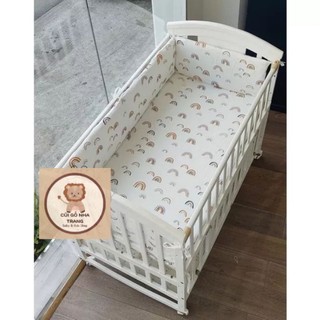 Trọn bộ quây đệm cũi cho bé (may theo kích thước yêu cầu)
