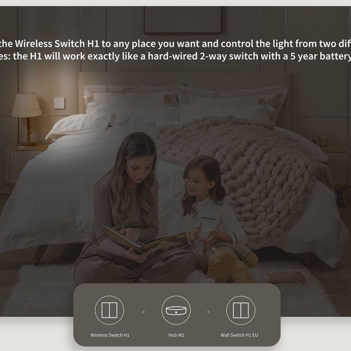 Công Tắc Thông Minh Ngữ cảnh Aqara H1 Zigbee phiên bản Wireless Không dây, Tương thích Home Kit, Cần trang bị Hub
